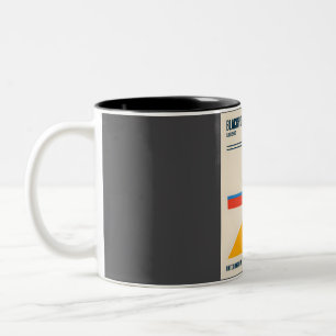 Blackpool Vergnügen Strand Retro Reisen Kunst Zweifarbige Tasse