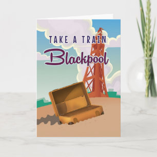 Blackpool Vintage Reiseplakat Feiertagskarte
