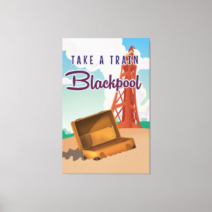 Blackpool Vintage Reiseplakat Leinwanddruck