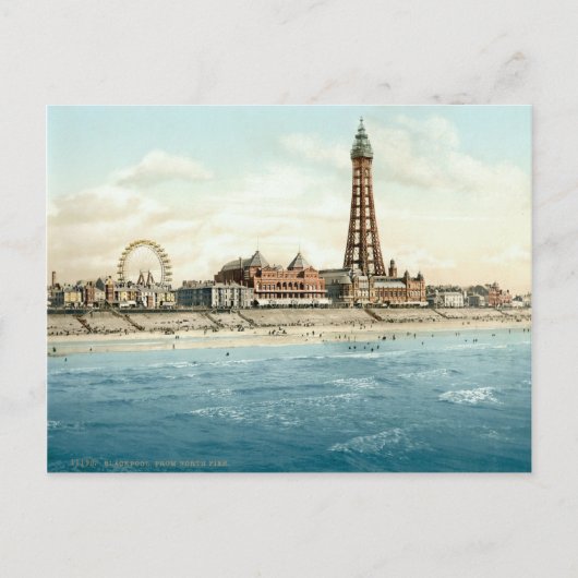 Blackpool vom Nordsee (c.1895) Postkarte (Vorderseite)