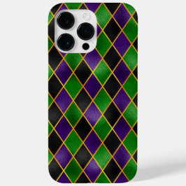 BLACKPURPLE GREEN GOLD MARDI GRAS DIAMOND PATTER Case-Mate iPhone 14 PRO MAX HÜLLE