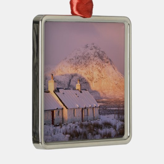 Blackrock Hütte, Glencoe, Highlands, Schottland 2 Silbernes Ornament (Rechts)