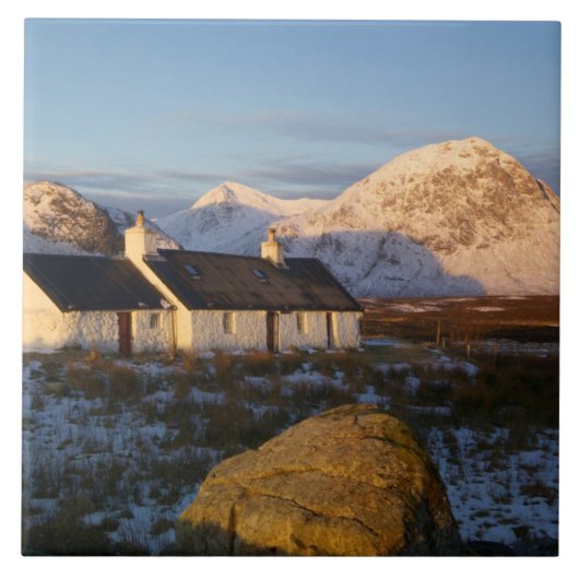 Blackrock Hütte, Glencoe, Highlands, Schottland 3 Fliese (Vorderseite)
