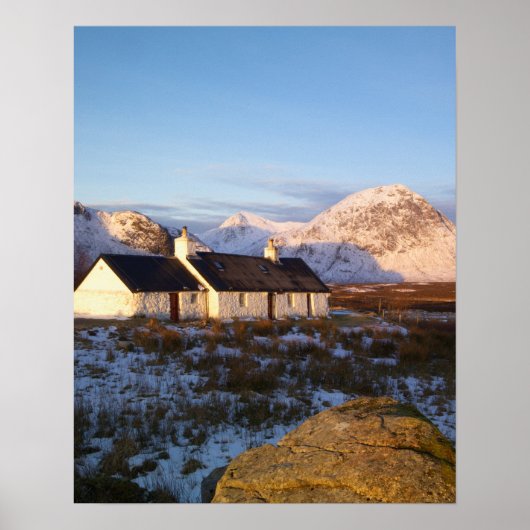 Blackrock Hütte, Glencoe, Highlands, Schottland Poster (Vorne)