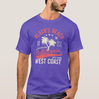 Blacks Beach Surf Camp Surfen San Diego Westküste T-Shirt