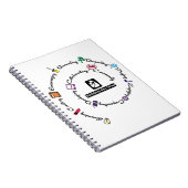 Blacksburg New School Colour Spirale Notebook Notizblock (Rechte Seite)