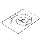 Blacksburg New School Colour Spirale Notebook Notizblock (Linke Seite)