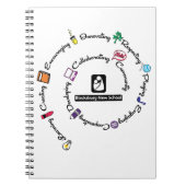 Blacksburg New School Colour Spirale Notebook Notizblock (Vorderseite)