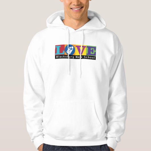 Blacksburg New School Erwachsener Pullover Hoodie (Vorderseite)