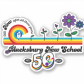 Blacksburg New School feiert 50. Aufkleber (Vorderseite)