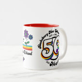 Blacksburg New School feiert 50. Tasse (VorderseiteRechts)