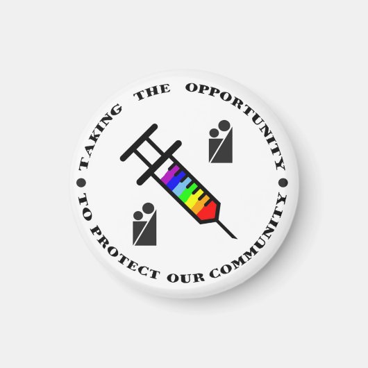 Blacksburg New School feiert COVID-Impfstoff Magnet (Vorne)