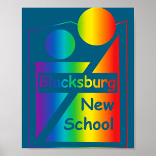 Blacksburg New School Retro-Design _1 Poster