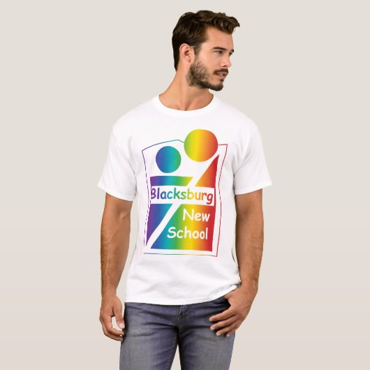 Blacksburg New School Retro Design T-Shirt (Vorne ganz)