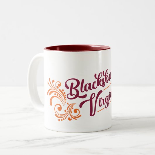 Blacksburg, Va-Tasse Zweifarbige Tasse (Vorderseite Links)
