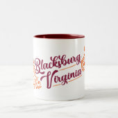 Blacksburg, Va-Tasse Zweifarbige Tasse (Mittel)