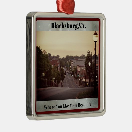 Blacksburg, VA.Weihnachtsschmuck Ornament Aus Metall (Rechts)
