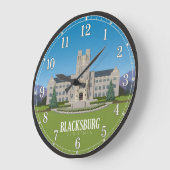 Blacksburg Virginia Campus Große Wanduhr (Winkel)