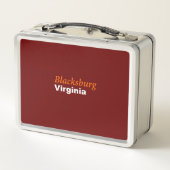 Blacksburg, Virginia Metal Lunch Box (Rückseite)