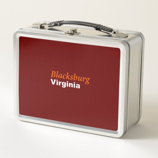 Blacksburg, Virginia Metal Lunch Box (Vorderseite)