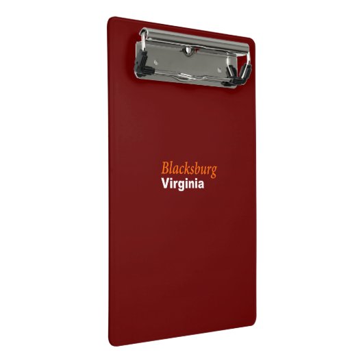 Blacksburg, Virginia Mini Clipboard Klemmbrett (Schrägansicht)
