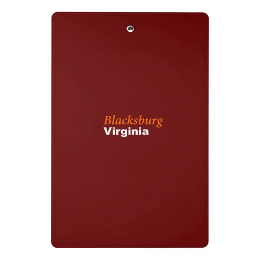 Blacksburg, Virginia Mini Clipboard Klemmbrett (Rückseite)