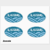 Blacksburg Virginia Outdoor Ovaler Aufkleber (Blatt)