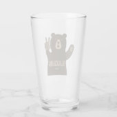 Blacksburg Virginia Peace Bear Glas (Rückseite)