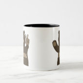 Blacksburg Virginia Peace Bear Zweifarbige Tasse (Mittel)