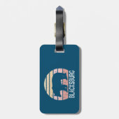 Blacksburg Virginia Retro Bear Gepäckanhänger (Rückseite vertikal)