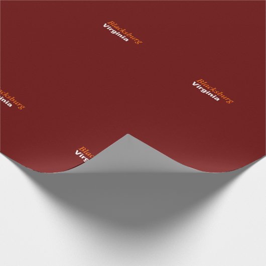 Blacksburg, Virginia Wrapping Paper Geschenkpapier (Ecke)