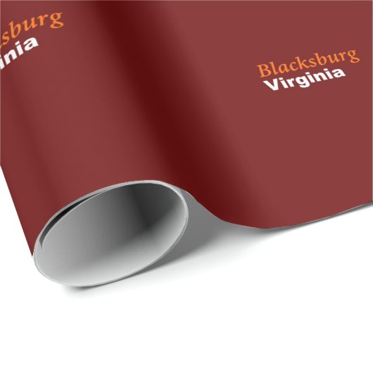 Blacksburg, Virginia Wrapping Paper Geschenkpapier (Rolleneckpunkt)