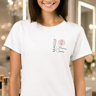 BlackScriptMitarbeiterName Geschäft Logo Make-up T-Shirt