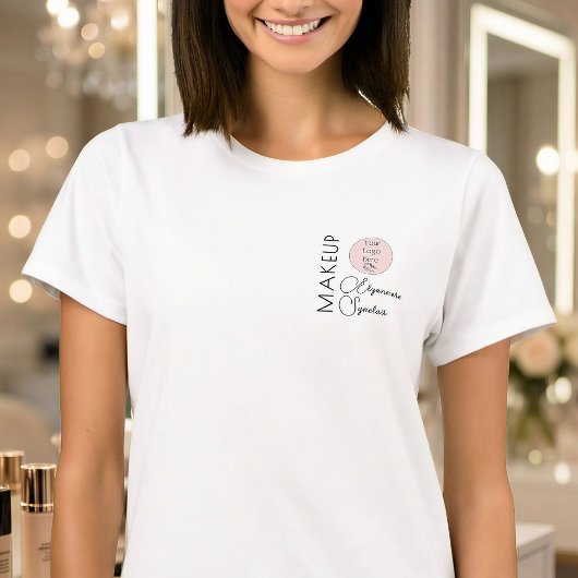 BlackScriptMitarbeiterName Geschäft Logo Make-up T-Shirt