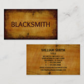 Blacksmith Antique Brushed Business Card Visitenkarte (Vorne/Hinten)
