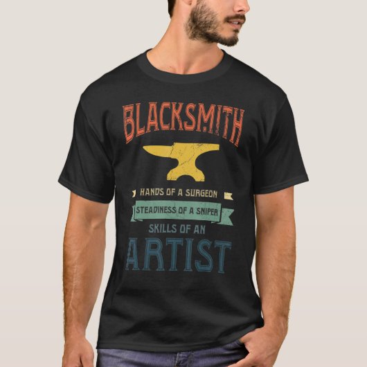 Blacksmith Anvil Artist Blacksmith T-Shirt (Vorderseite)