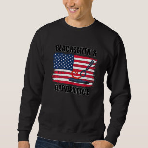Blacksmith Apprentice Patriotic Us Flag Sweatshirt