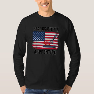 Blacksmith Apprentice Patriotic Us Flag T-Shirt