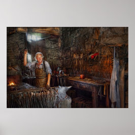 Blacksmith - Arbeit an der Schmiede Poster