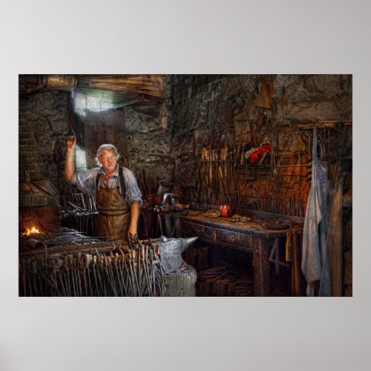Blacksmith - Arbeit an der Schmiede Poster (Vorne)