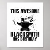 Blacksmith Birthday Geschenk Poster (Vorne)