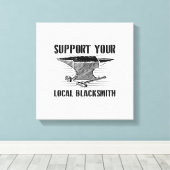 Blacksmith Blacksmithing Forging Craftsman Anvil Leinwanddruck (Insitu (Holzboden))