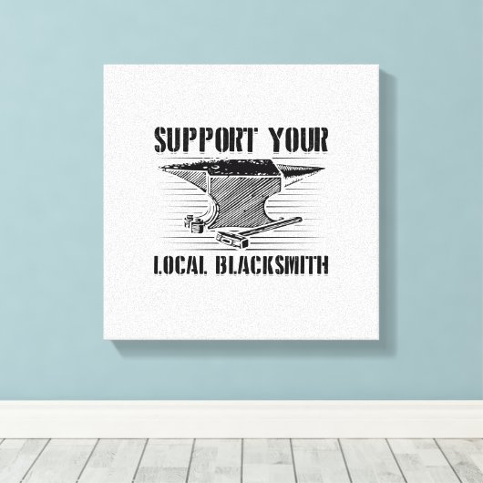 Blacksmith Blacksmithing Forging Craftsman Anvil Leinwanddruck (Insitu (Holzboden))