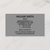 Blacksmith Business Card Visitenkarte (Rückseite)