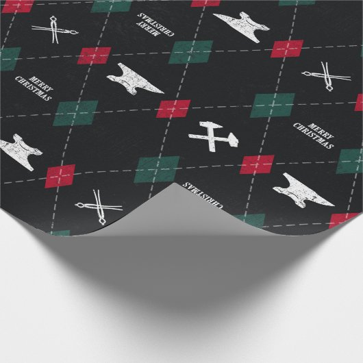 Blacksmith Christmas Wrapping Geschenkpapier (Ecke)