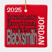 Blacksmith Extraordinaire CUSTOM Keramikornament (Rückseite)