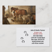 Blacksmith Farrier Business Card Visitenkarte (Vorne/Hinten)