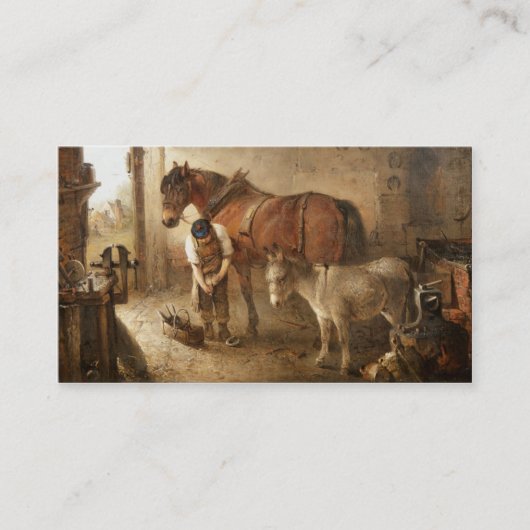 Blacksmith Farrier Business Card Visitenkarte (Vorderseite)