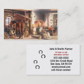 Blacksmith Farrier Business Card Visitenkarte (Vorne/Hinten)