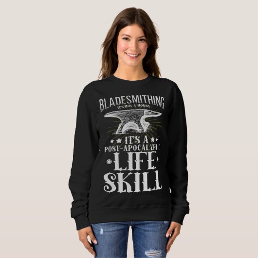 Blacksmith Fire Forged Knives Bladesmith Knife Fo Sweatshirt (Vorne ganz)